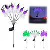 Decorative Solar Lights for October Halloween Swaying Ghost Outdoor Decorations, Powered Stake Light, 6 LEDs Glowing Garden Lamps Pathway Lights,
