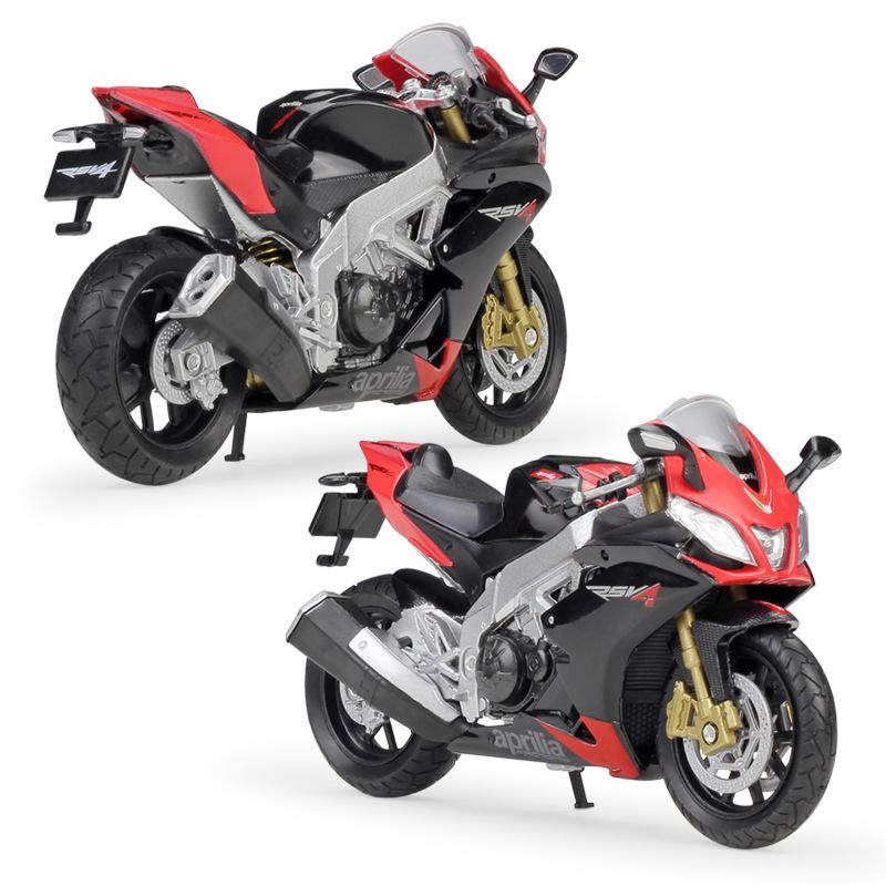 Scară 1/18 Welly Aprilia RSV 4 Fabrică Model de motociclete din aliaj Modele de vehicule de jucărie din metal Model de motocicletă Colectie de simulare înaltă Cadouri pentru copii