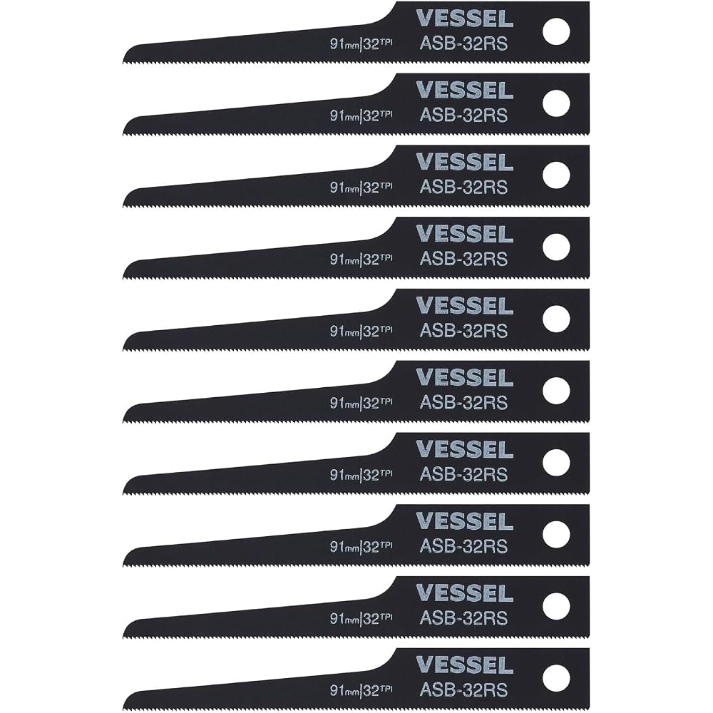 VESSEL (VESSEL) ASB-32RS Air Saw Blade, Tapered Blade, 32 Pile, Set of 10