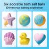 6Pcs/Set Salt Bath Bombs Ocean Starfish Shell Love Heart Duck Essential Oils Fizzies Balls Moisturizing Dry Skin Shower Ball Spa Birthday Gift for