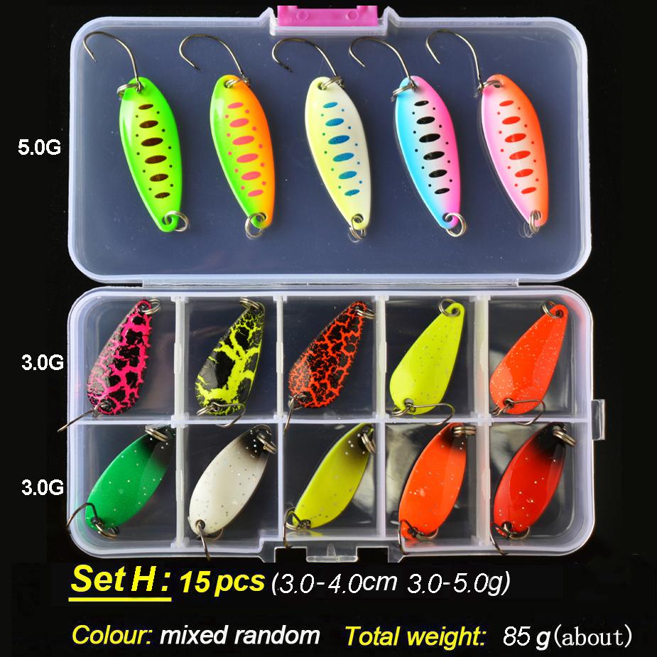 TOMA Trout Spoon Lure Set Metal Bait 2.5g 3g 4.5g 5g mixed Colors Pesca Freshwater Fishing Tackle Isca Artificial Lake Fishing
