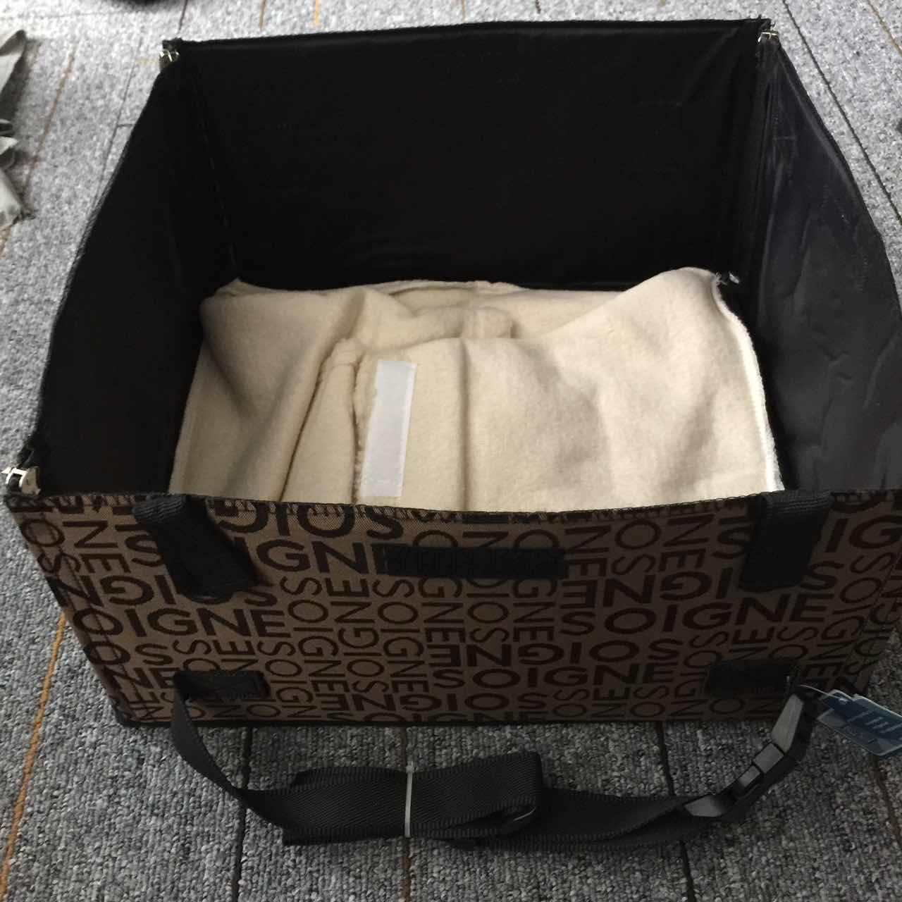 

Кровать для питомца с принтами букв и плюшевой подкладкой, корзина для собаки, будка, прочная светло-коричневого