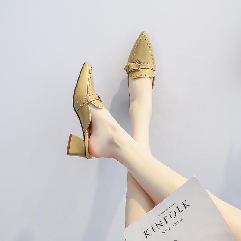 

Shoes for Women Heeled Woman Slippers Leather Slides Sexy Sandals Mules 39 Stylish Pvc Wholesale on Promotion New Collection Vip 39