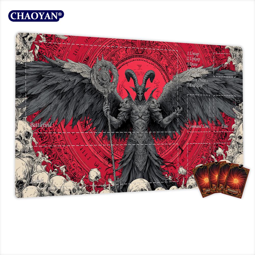Demon Messenger And Rune Array Magic Card Battle Mat Mtg Playmat Antislip Base Gathering Gaming Mats Board Game Mat For Tcg