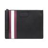 Red And White Striped Business Simple Solid Color Coin Purse Commuter Bag PVC Clutch Men Clutch Black BHALDEN-OF-36