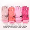 1 Pair Cold Winter Children Skiing Glove Portable Snow Knitting Gloves Wind-proof Warm-keeping Mittens Warming Outdoor