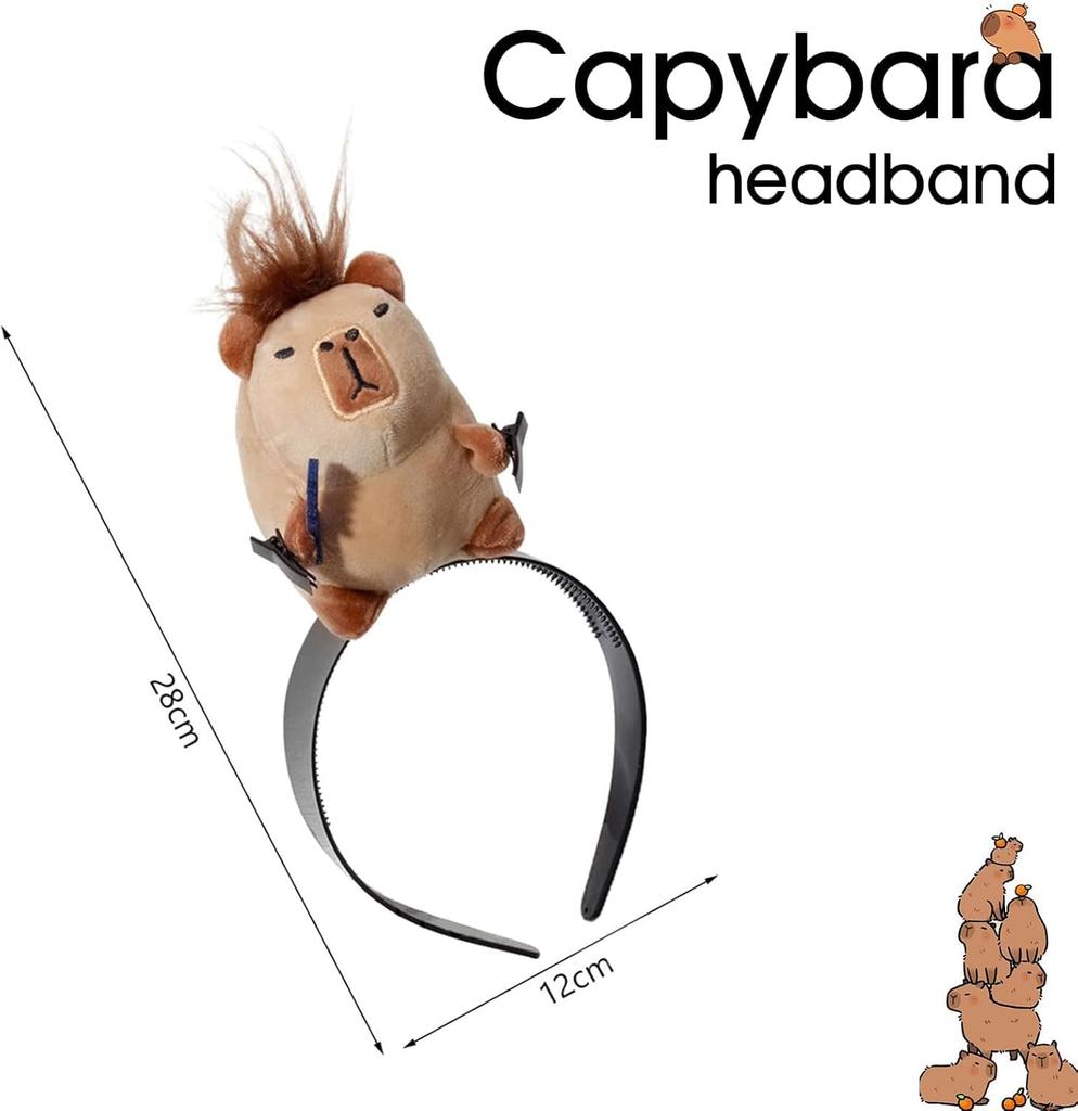 [Sotine] Capybara Headband, Funny Plush Hairclip
