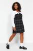 Women's Fashion New Plus Big Size Dress Black Tweed Dress
