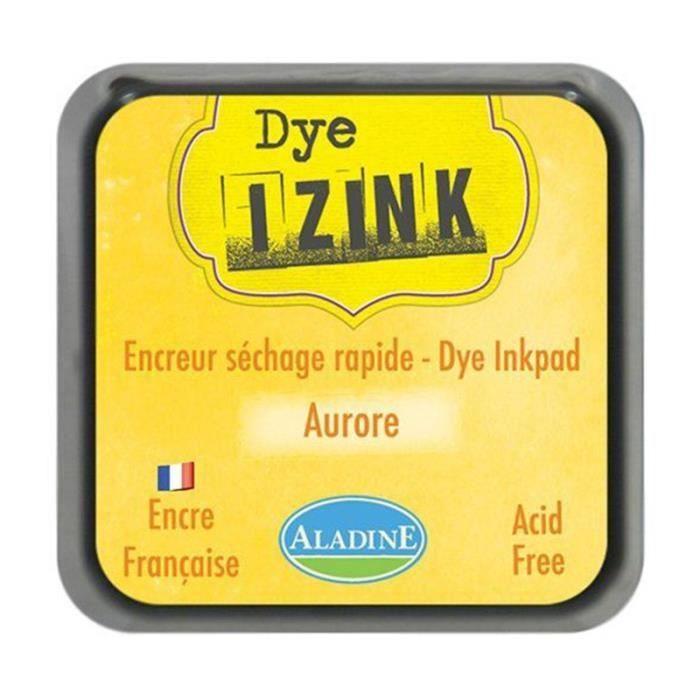 Encreur tampon Aladine Dye Izink séchage rapide aurore - Jaune 3,5 x 3,5 cm