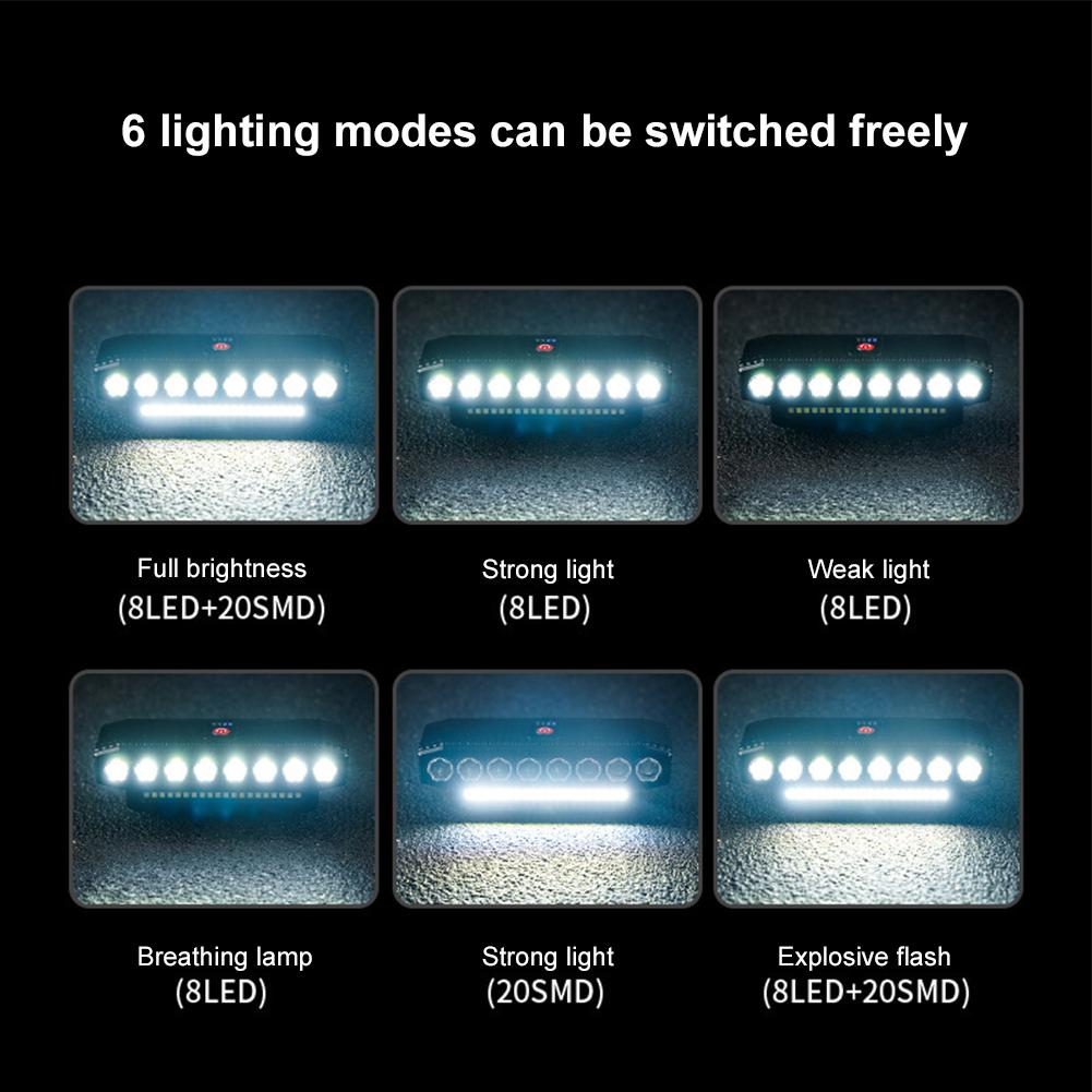 4000Mah Bike Front Lights Waterproof Bicycle Headlight LED Light Bar with 130DB Bell 6 Light Mode USB Charging for MTB Road Bike