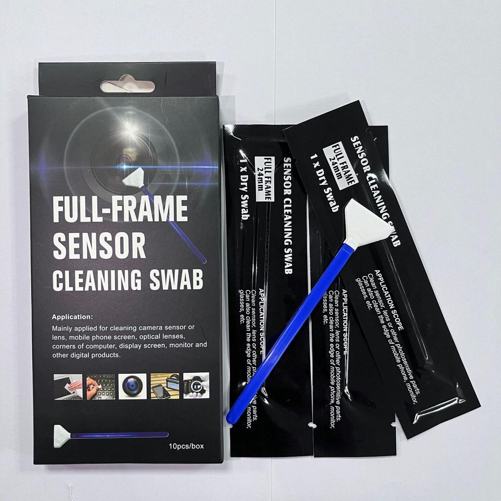 Individually Packed CCD Camera Sensor & Phone Screen Cleaning Swabs (Dust-Free, Full Frame 24mm)