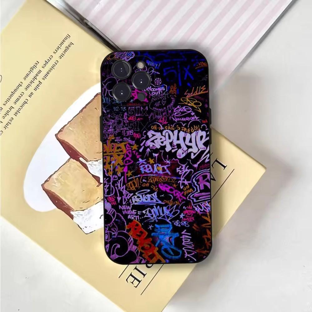 

Graffiti Art Cool Thing Phone Case For iPhone 16,15,14,13,12,11,Pro,X,XS,Max,XR,Plus,Mini Soft Black Cover iPhone14ProMax
