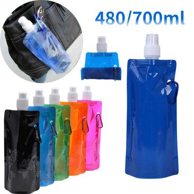 480/700ml Draagbare Ultralichte Opvouwbare Waterzak Zachte Fles Buiten Sport Wandelen Kamperen Waterzak Opvouwbare Wateremmer