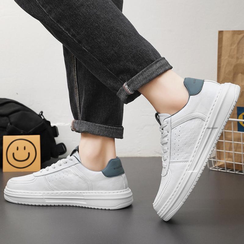 Men Shoes High Quality Soft Sneakers Casual Shoes for Men  Comfort New Male PU Leather Little White Skate Board Shoeszapatos
