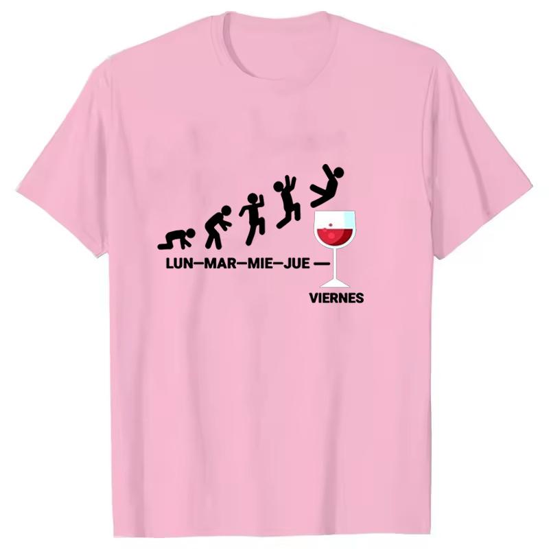 Viernes Beer Printed TShirts Women Unisex Short Sleeve Funny Round Neck Tee Shirt Casual Summer Tops Street Clothing Harajuku Top
