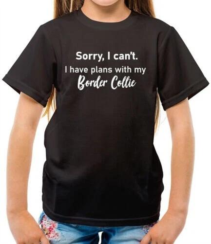 

J Ai Plans With My Border Collie - Kids - Dog Pet Puppy Love Funny 100
