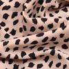 Summer Women Leopard Print Halter Neck High Waist A Line Dress with Ruffled Strap