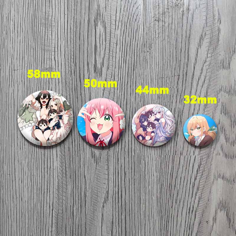 The 100 Girlfriends Who Really Love You Anime Brooches Cartoon Figure Nano Eiai Karane Inda Badges Bag Hat Clothes Button Pins