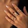 Fashion Women's 4 Piece Ring Set - Ladies Ring Metal Ring Glossy Ring Metal Ring Holiday Gift