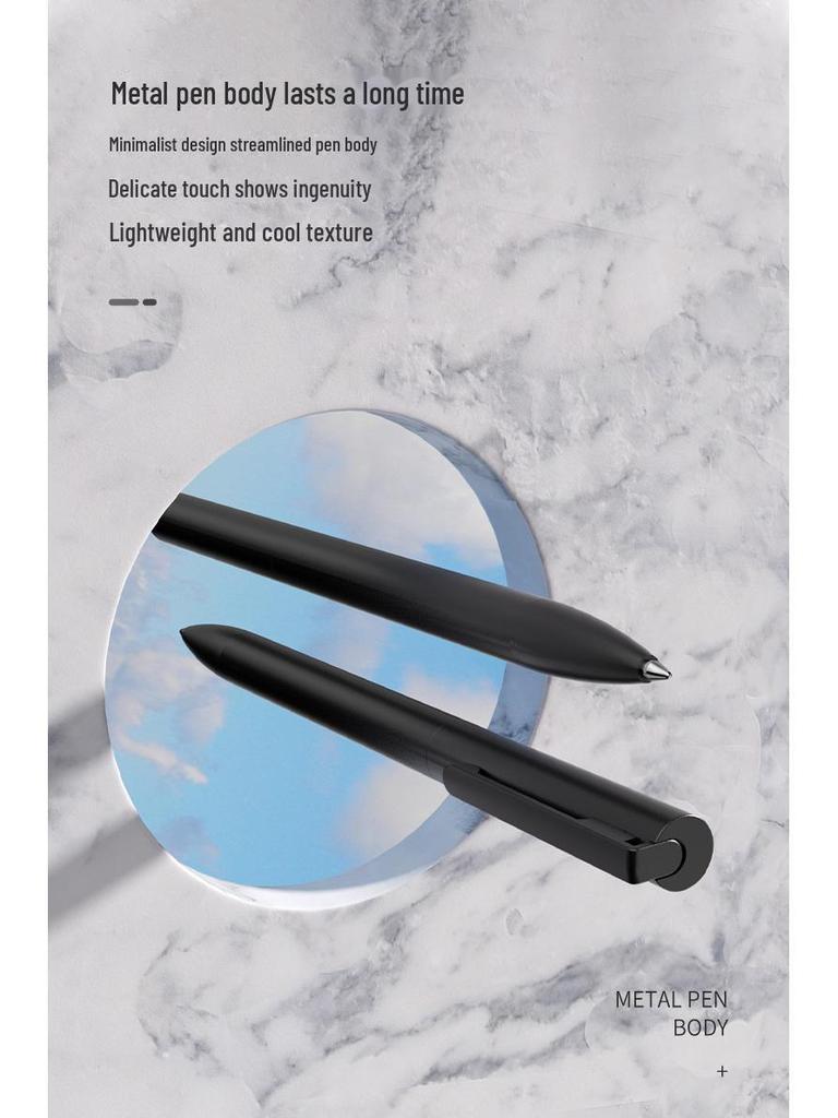 Caneta Gel Metálica Rotativa Beifa - Preta 0.5mm, Elegante Presente de Assinatura