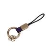 Simulated Leather Keychain With Finger Ring And Adjustable Wrist Strap Trendy Key Holder For Car Keys Organization