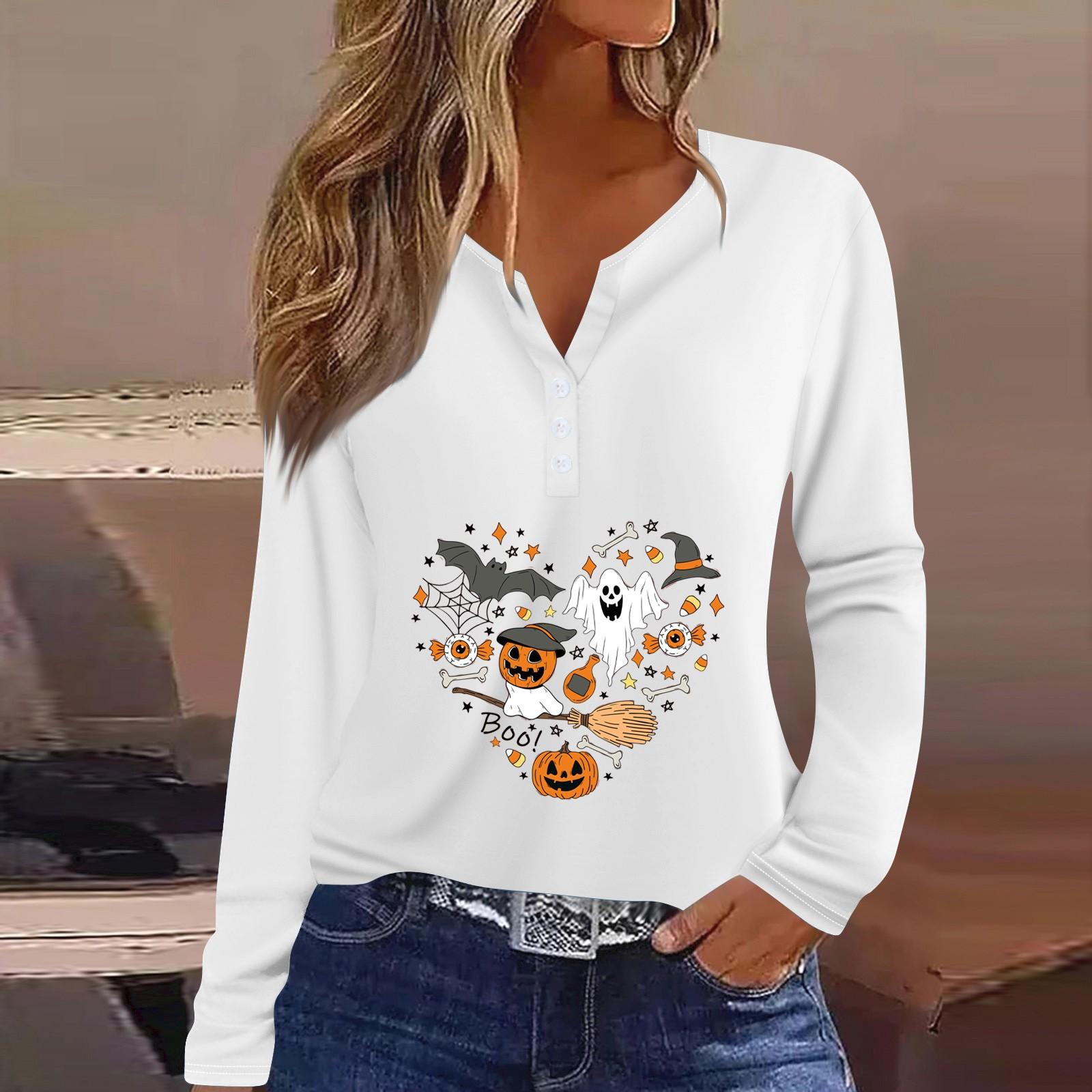 

Women s T Shirt Tee Button Floral Print Long Sleeve Daily Weekend Fashion Basic V-Neck Regular Top M