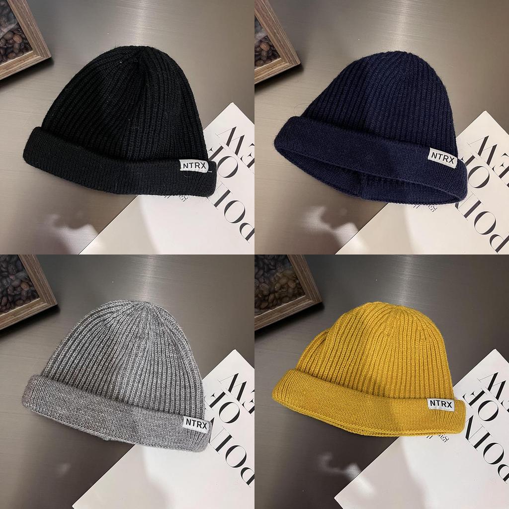 Solid Color Ntrx Letter Pattern Knit Beanie With Warmth For Winter Casual Wear