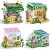 Girls Assembling Game Building Blocks Princess Shop Garden Study Room Play Space Model Gifts Toy Garden Compatible With