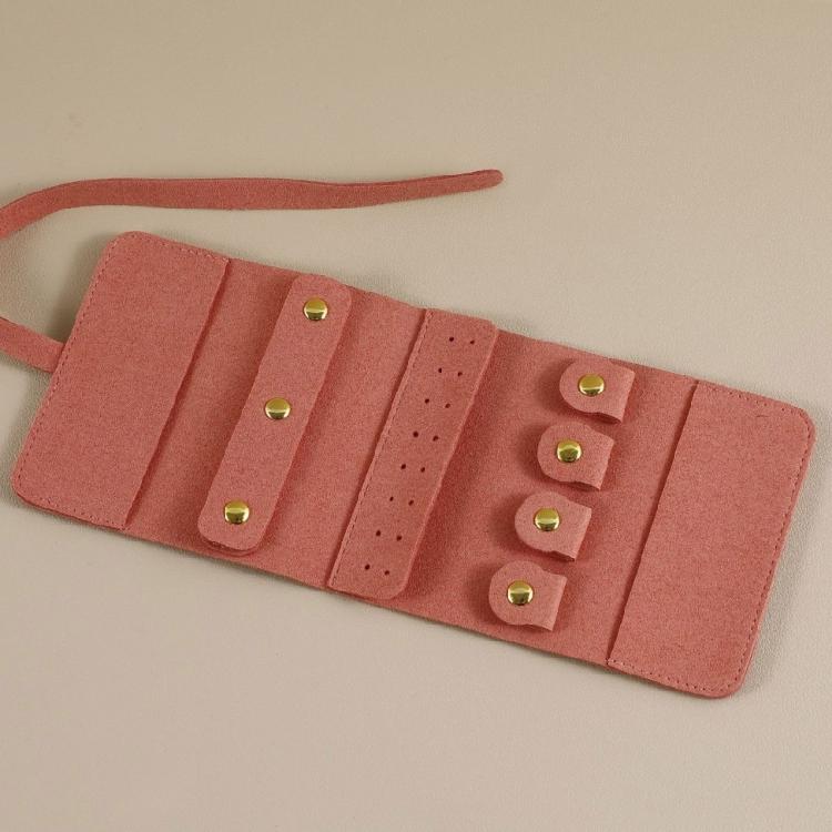 Rouleau à Bijoux Coloré Étui de Rangement Polyvalent pour Bijoux de Voyage Sac d'Exposition Élégant