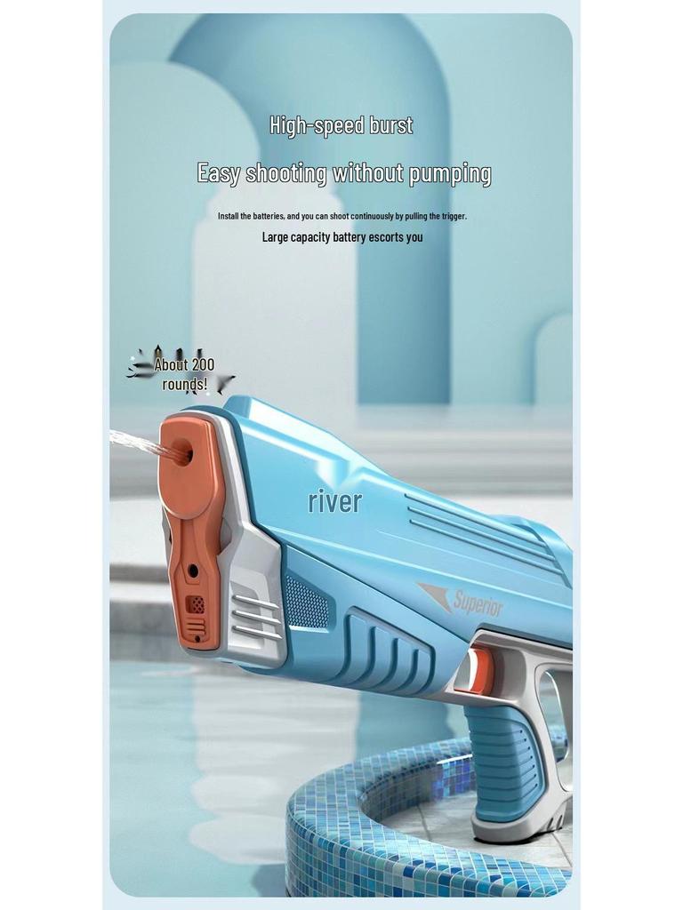 Cross-Border Large Capacity Automatic Water Absorption Electric Water Gun with Strong Battery Life