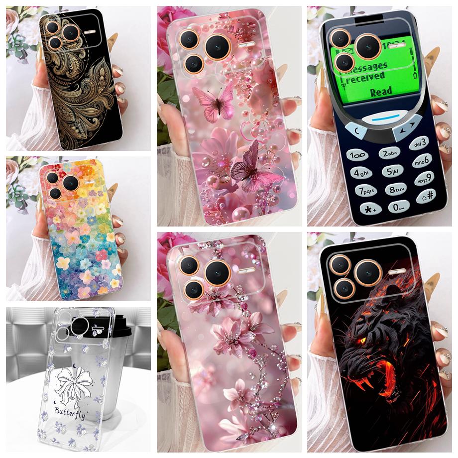Flower Cartoon Fashion Design Phone Case For Honor Power Power2 Funda Soft Liquid Silicone Shockproof Back Cover Power 2 Bumper