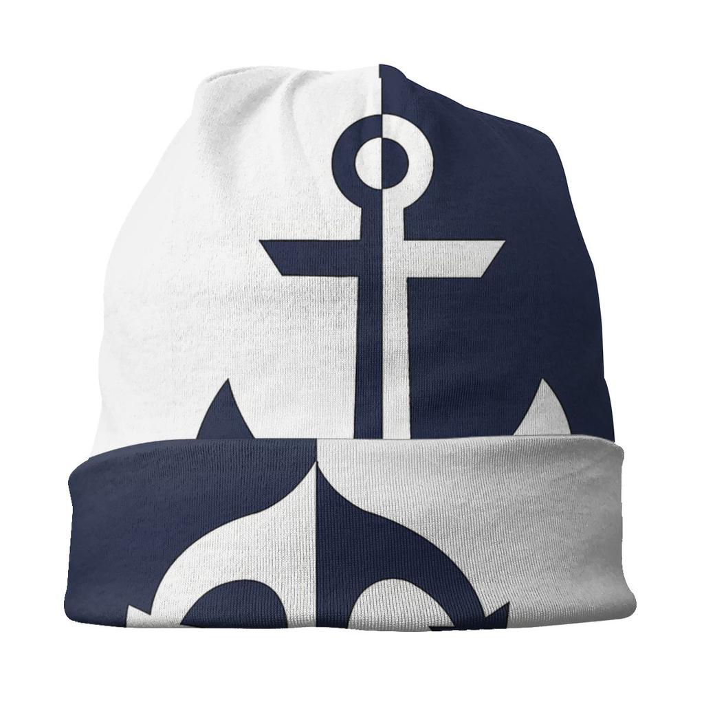 Nautische weiße Marine Anker Herbst weibliche dünne Mützen Radfahren Unisex Skullies Motorhaube Hüte