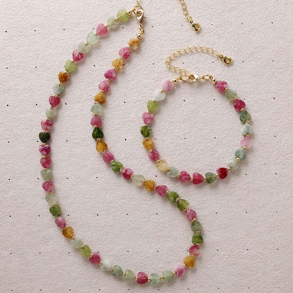 Simple Fashion Fashion Jewelry Exquisite Crystal Love Versatile Necklace Collarbone Chain Merchandise Jewelry