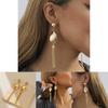 Elegant Geometric Tassel Long Earrings For Women 2023 Gold Fashion Jewelry