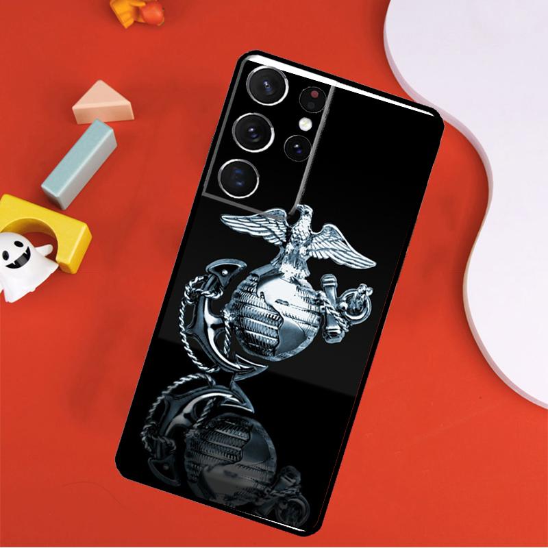 USMC Marine Corps Case For Samsung Galaxy S23 S22 Ultra S8 S9 S10 Plus Note 10 20 Ultra S20 S21 FE Phone Cover