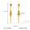 Geometric Tassel Titanium Steel Earrings Minimalist Drop Dainty Jewelry for Women Unique Design
