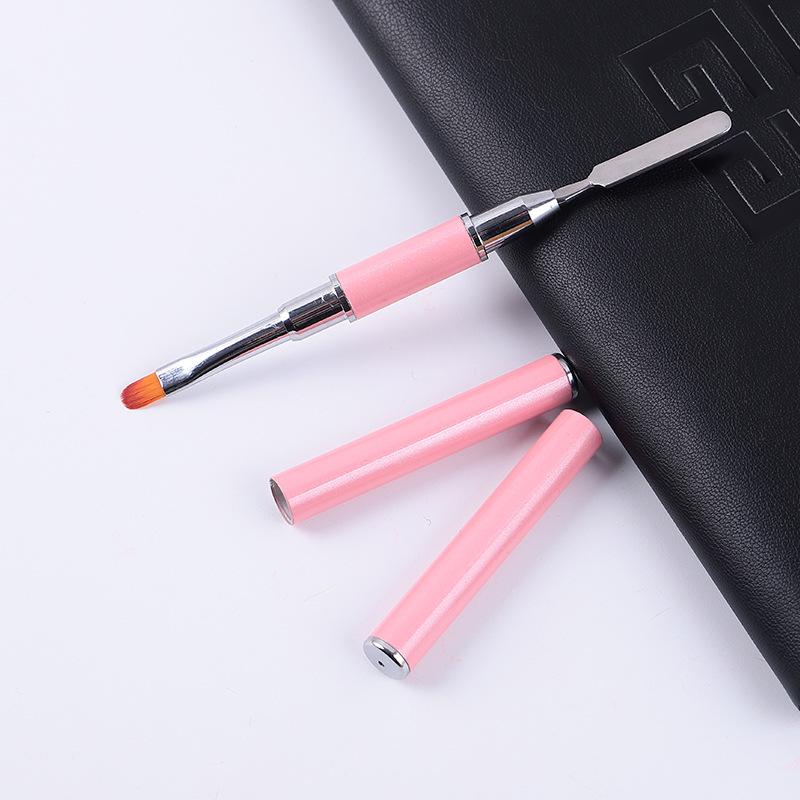 Nail Art Dual-purpose Painted Phototherapy Pen Extension Gel Pen Double-head Nail Pen Embossing Pen Steel Pushing Gel Pen