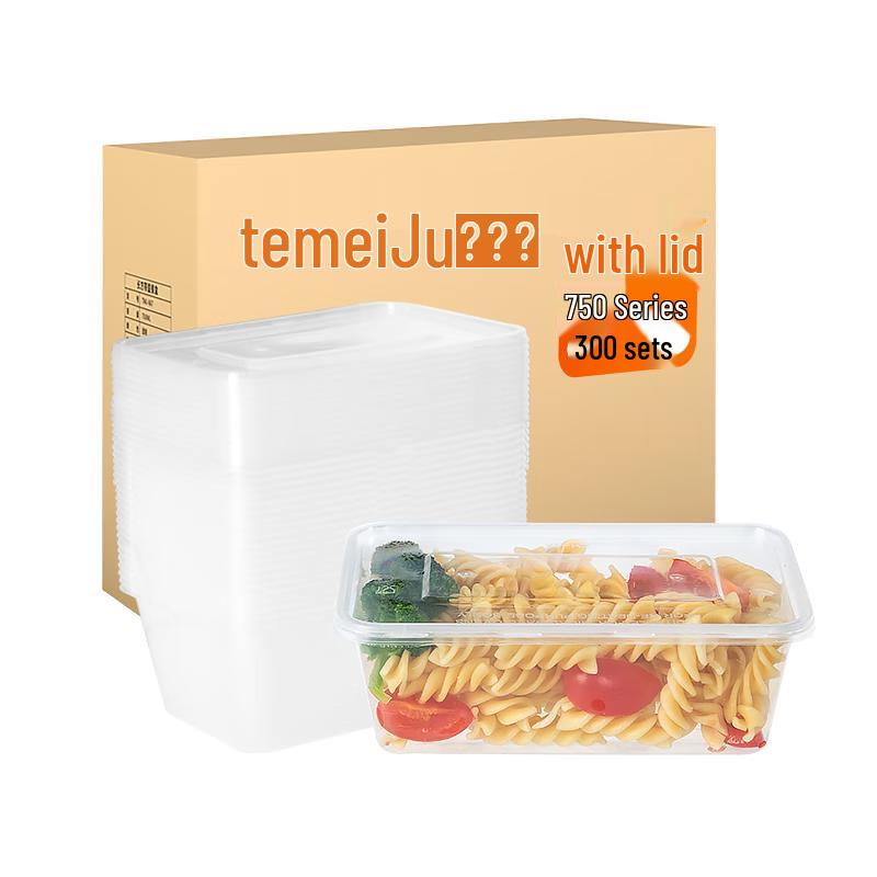 Temeiju Clear Disposable Food Containers with Lids