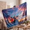 Miraculous Ladybug Personalized Flannel Blanket, Custom Printed Text Name, Warm Soft Blanket For Couch Bed