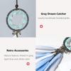 Alynsehom Dream Catcher Car Interior Rearview Mirror Hanging Decor Handmade Grids Nature Feather Small Boho Car Charms Pendant Accessories (Grey