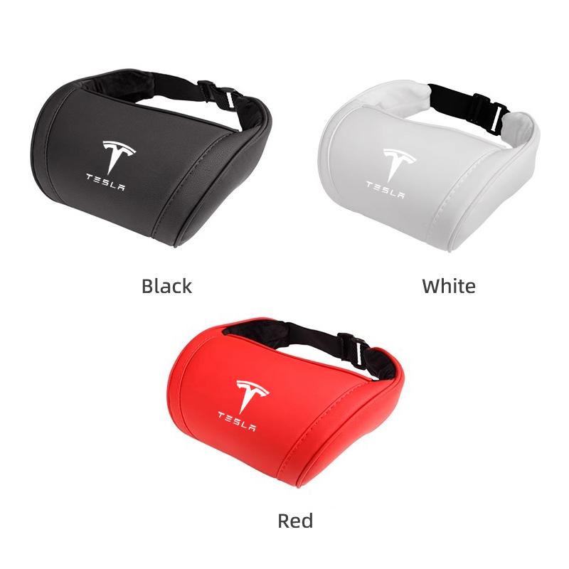 AAAID1 1Pcs Car Interior Seat Headrest Neck Protection Pillow For Tesla Model 3 Model S Model X Model Y Cybertruck Roadster SpaceX Coil