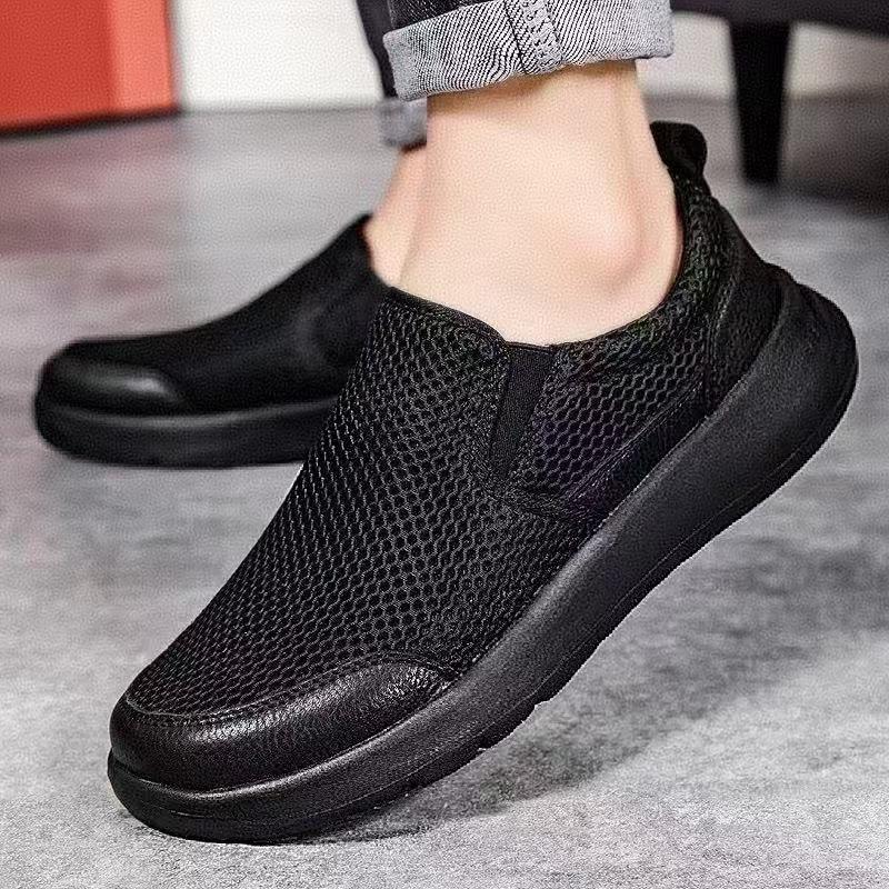 Summer Mesh Shoes Men Classic Breathable Men Slip-On Comforts Casual Driving Shoes Loafers Outdoor Lightweight Sneakers Plus 45