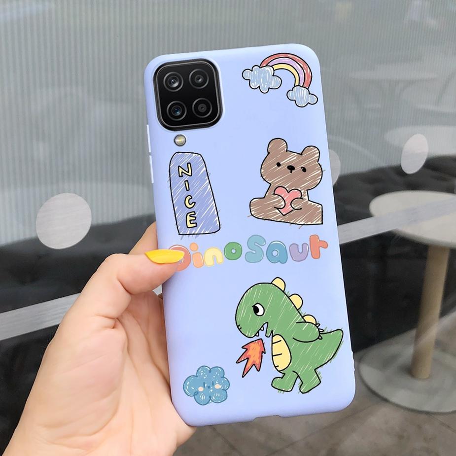 Für Samsung Galaxy A12 Hülle M12 F12 Cue Süßigkeiten Bemalte Abdeckung Weiche Silikon Handyhülle Für Samsung A12 M 12 GalaxyA12 Coque Bumper