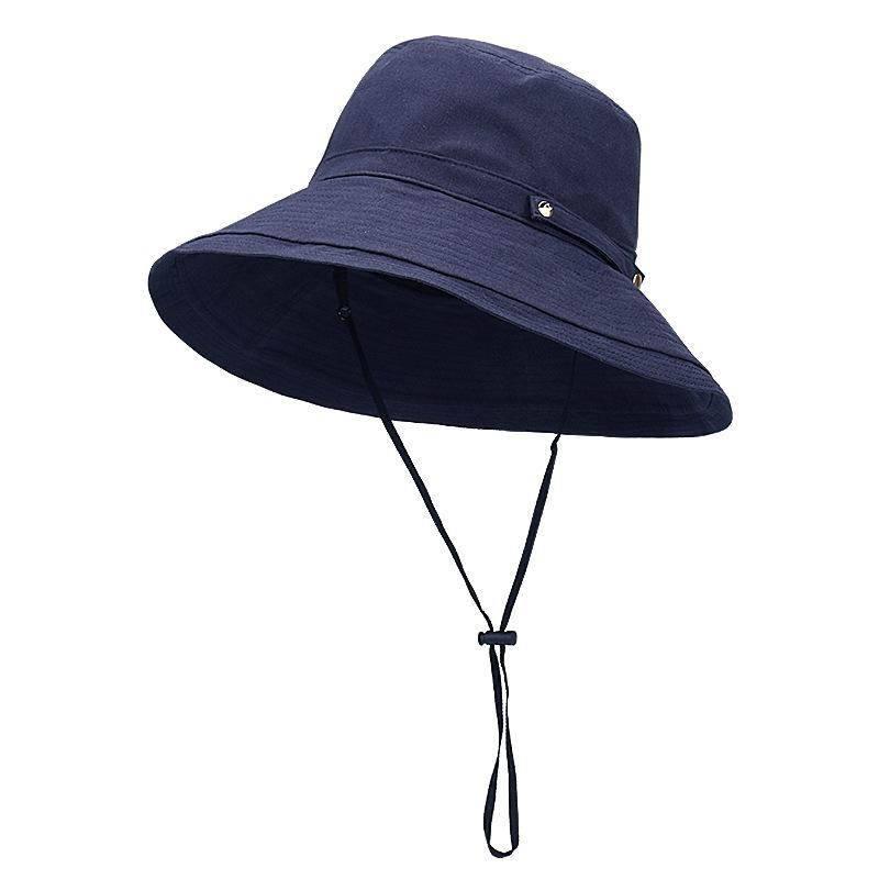 Big Brim Sun Hat Summer Outdoor Sun Protection Breathable Cotton Casual Versatile Ladies Bucket Hat