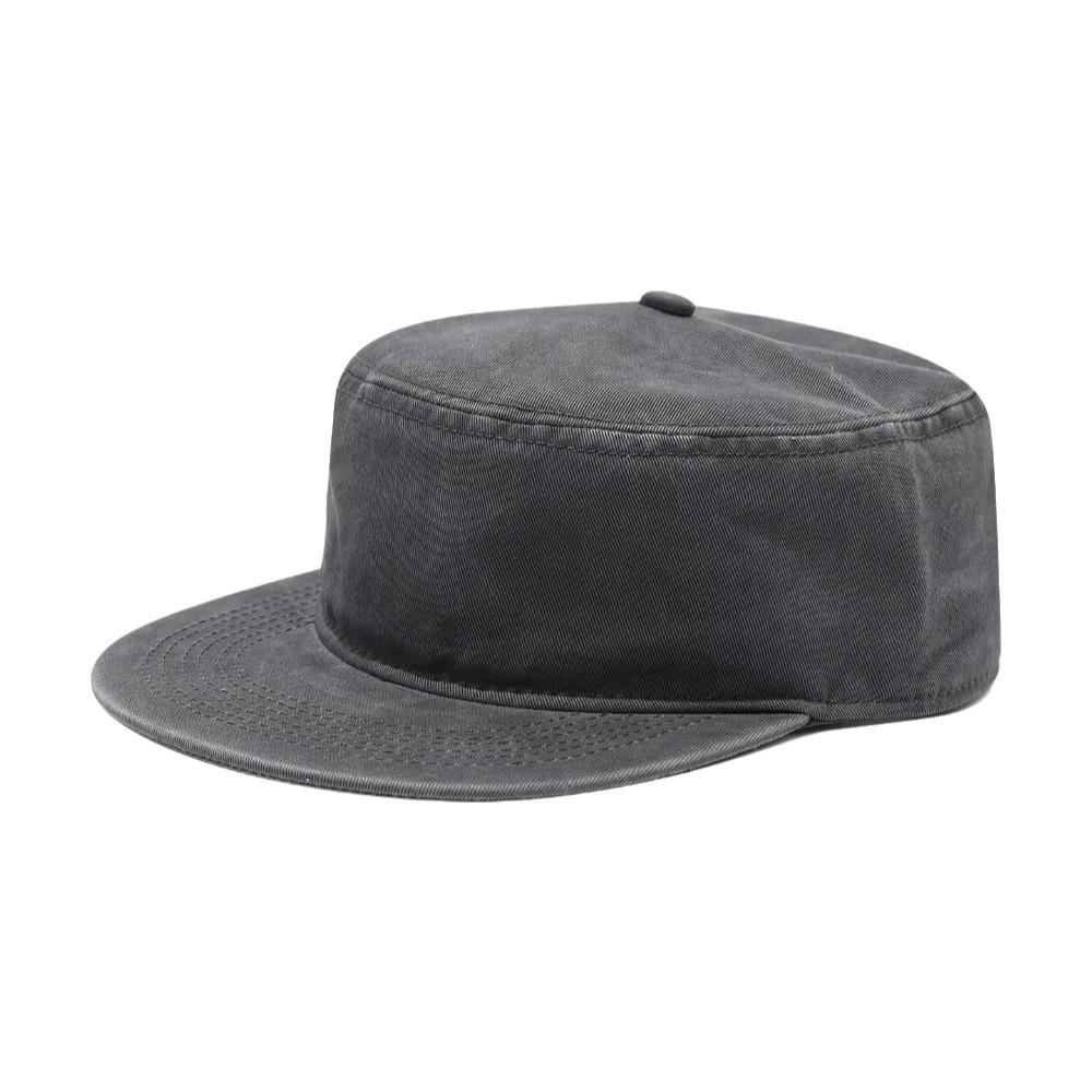 Casual Solid Color Flat Top Hat Casual Style Versatile Peaked Cap Flat Brim Cotton Baseball Cap Men серый