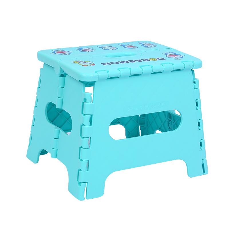 Portable Folding Cartoon Stool for Children & Adults - Durable Plastic Shoe Changing Seat