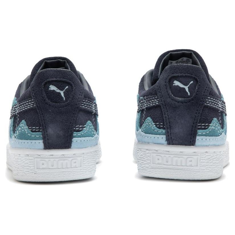 Puma Suede Comfortable Versatile Shock Absorbing Durable Low-Top Sneakers Unisex Sneakers Navy-Blue 393257-04