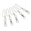 20PCS Fishing Snap Swivels Stainless Steel High Strength B Type Ball Bearing Swivels for Freshwater