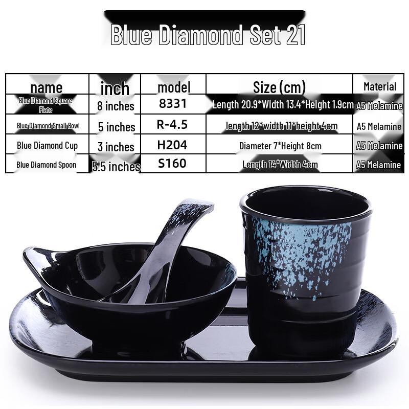 Qianxing Melamine Tableware Set