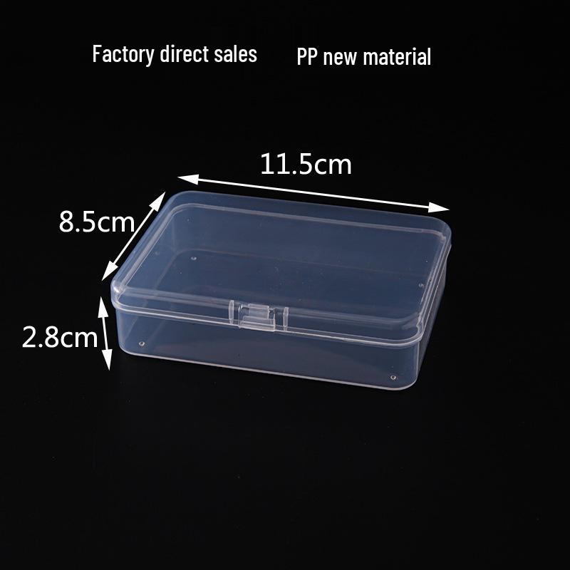 Transparent Rectangle PP Plastic Storage Box for Hardware & Electronic Components